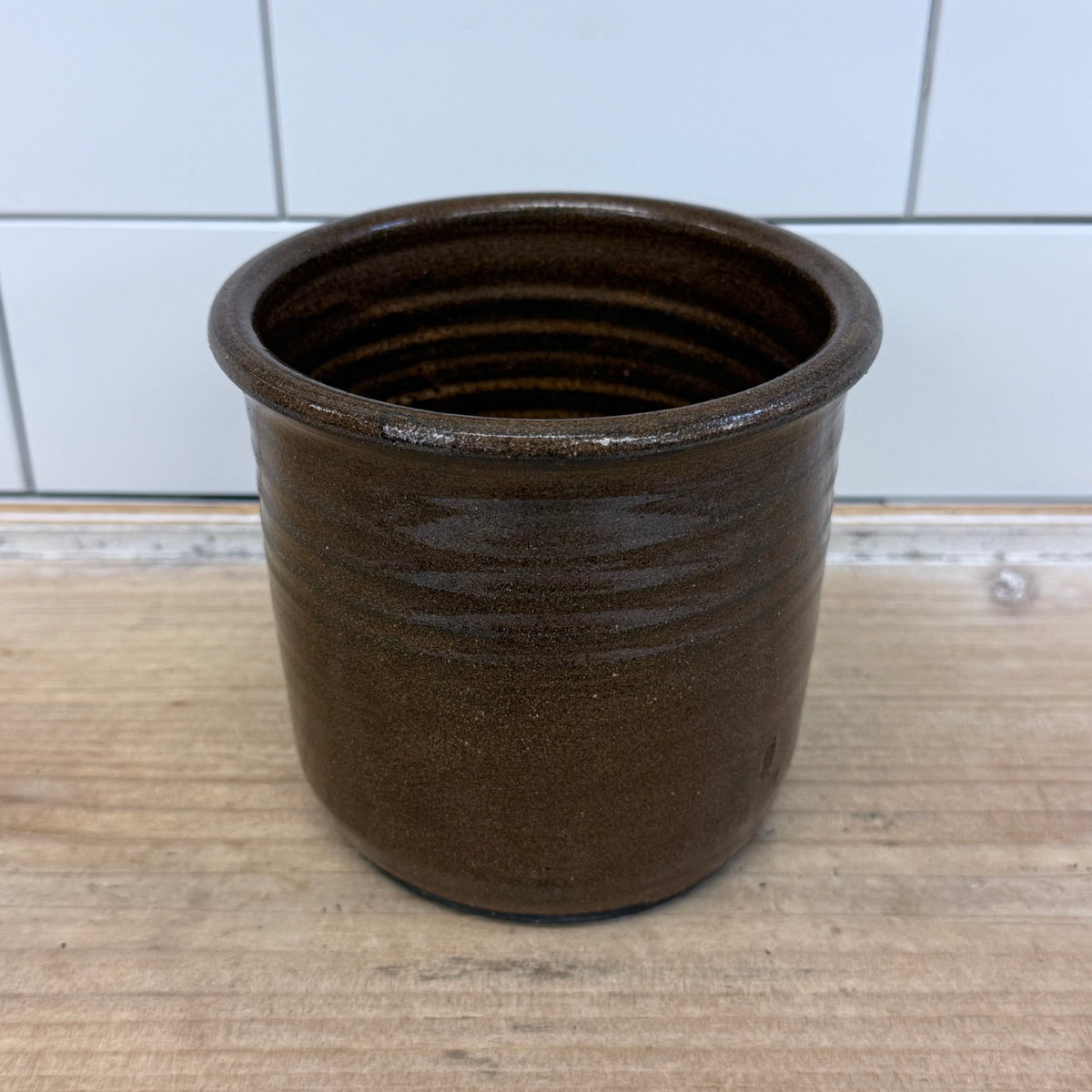Liberty Pottery Ohio Brown Stoneware Crock