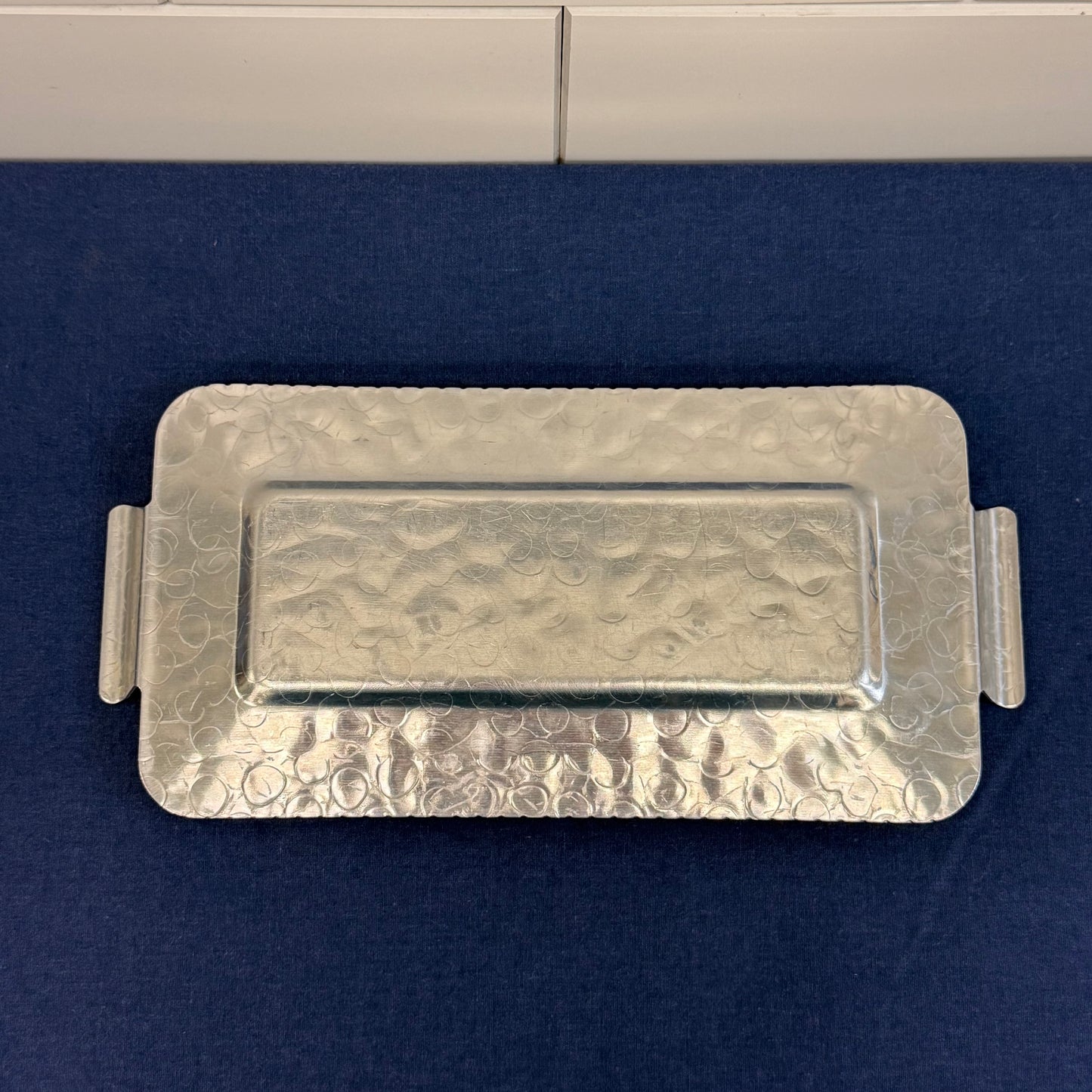 Rodney Kent Hammered Aluminum Butter Dish, 1950s