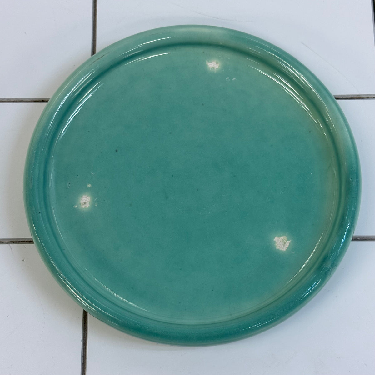 Russel Wright Style Seafoam Green Ceramic Covered Pitcher