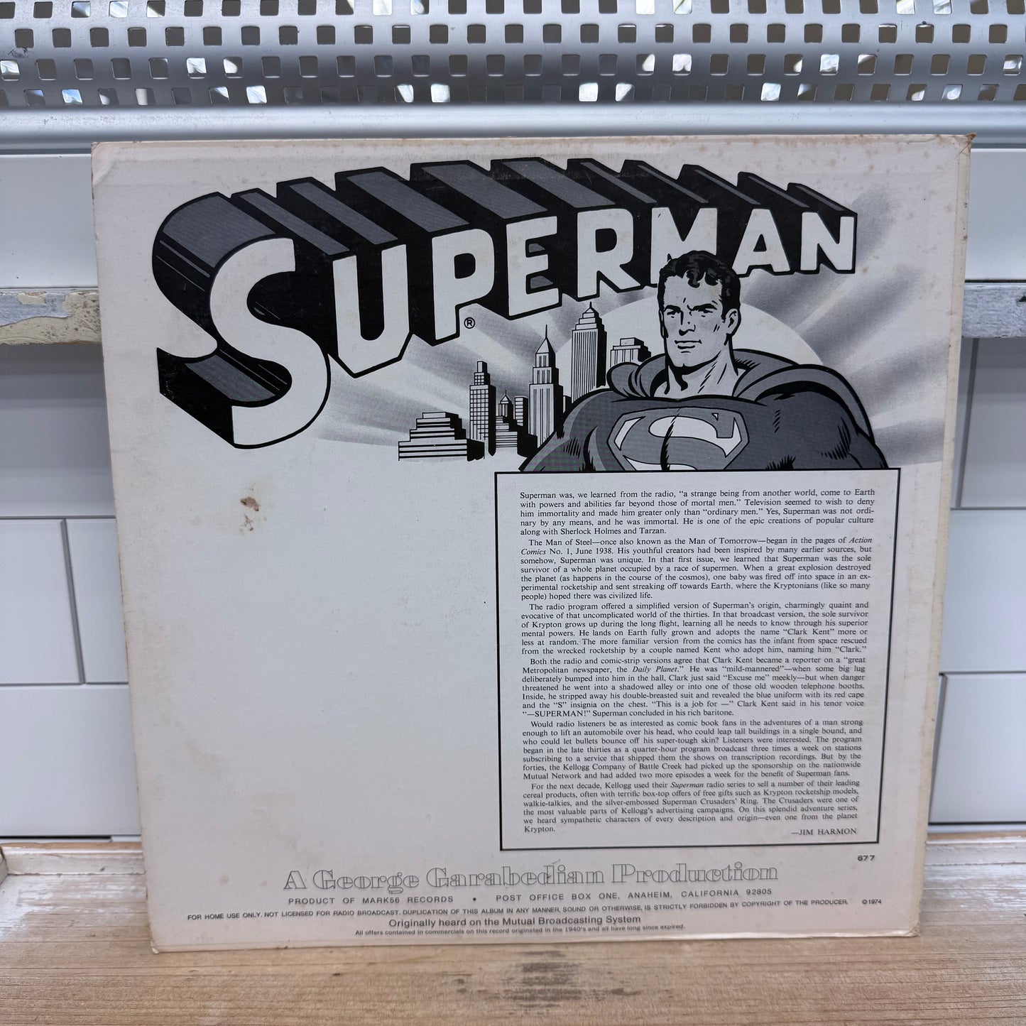 Kellogg’s Superman Radio Broadcast Vinyl Volumes 2-4 1974 #677