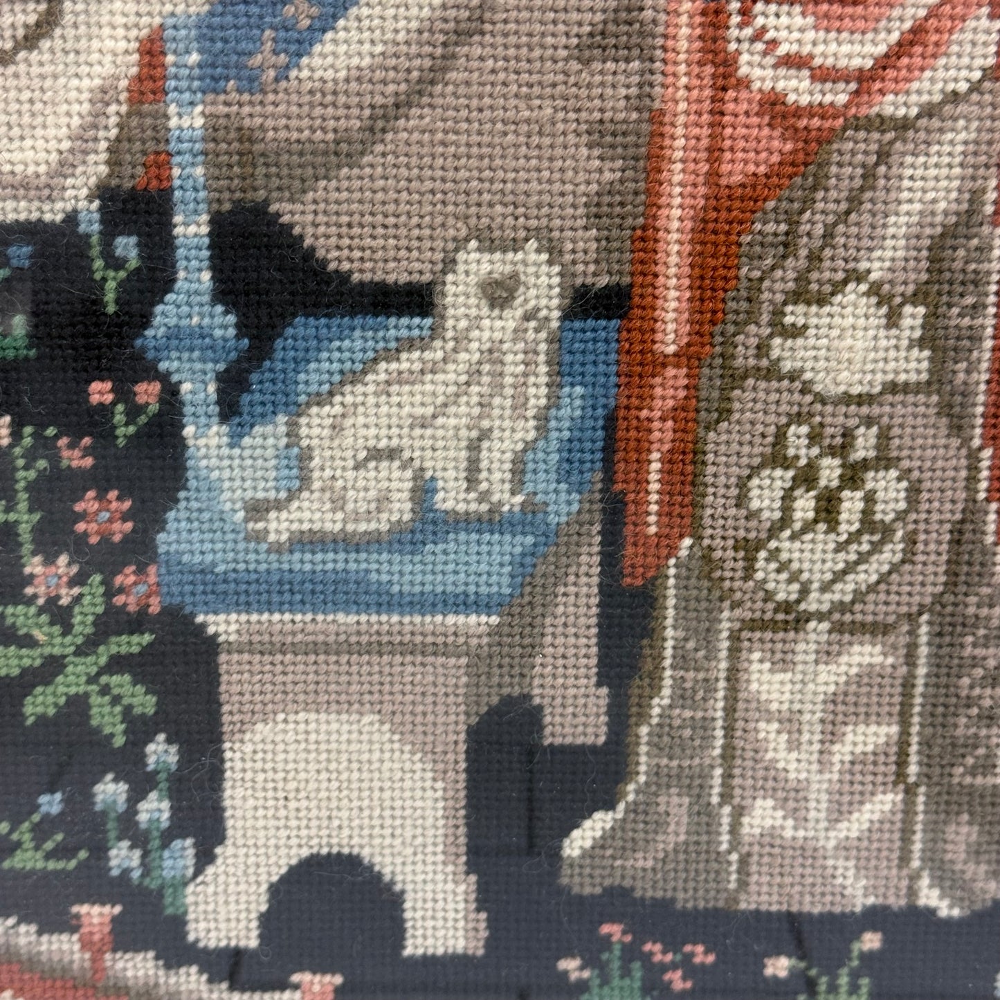 Lady & the Unicorn Needlepoint Medieval Tapestry Art