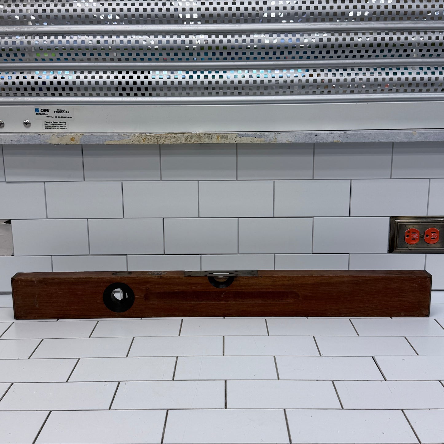 Stanley No. 3 Adjustable Cherry Wood Brass Level 30” 1920s-1930s