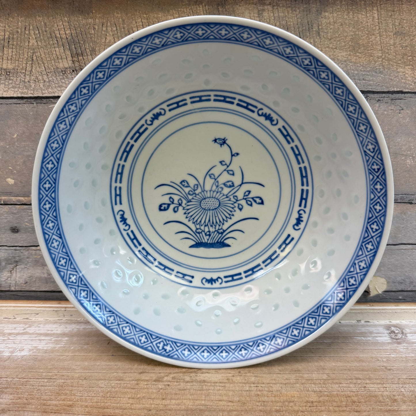 Tienshan Rice Flower Porcelain Bowl , Vintage 1980s