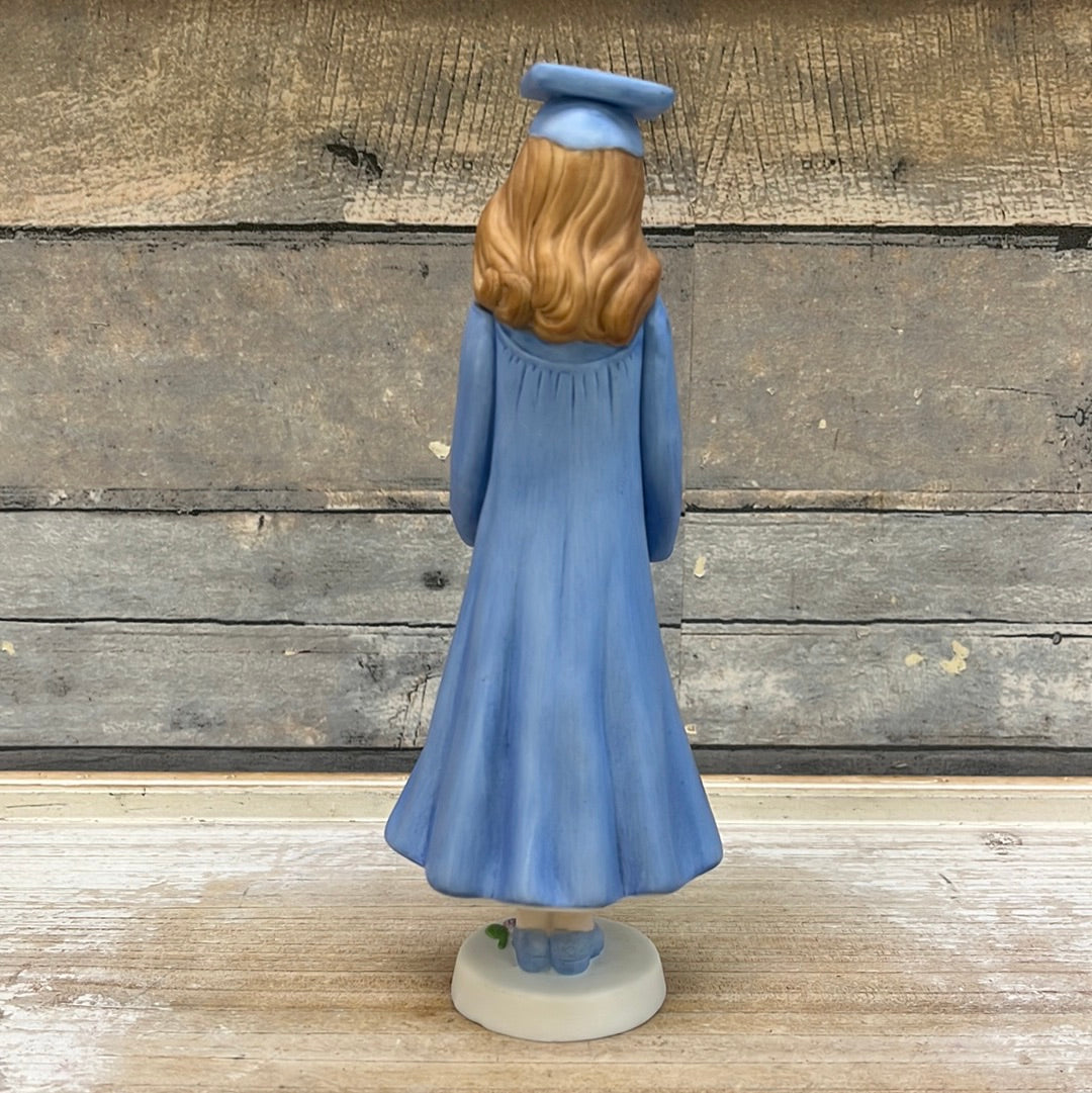 Enesco Growing Up Girls Graduation Porcelain Figurine, 1991