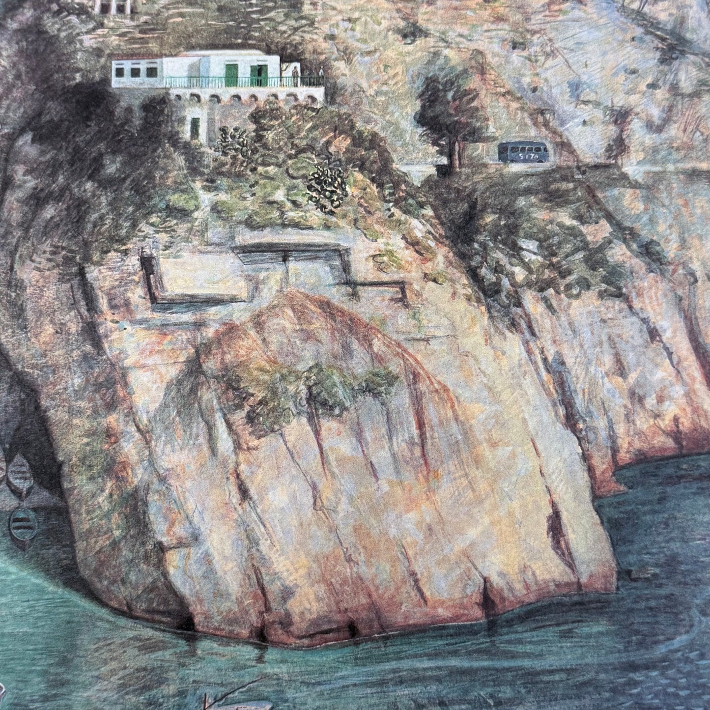 Amalfi Coast Art Print La Praia Signed Limited Edition