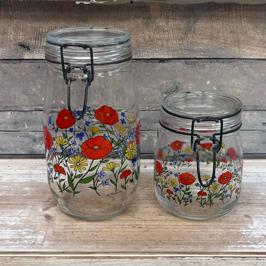 ARC Poppy Flowers Glass Jar Selection