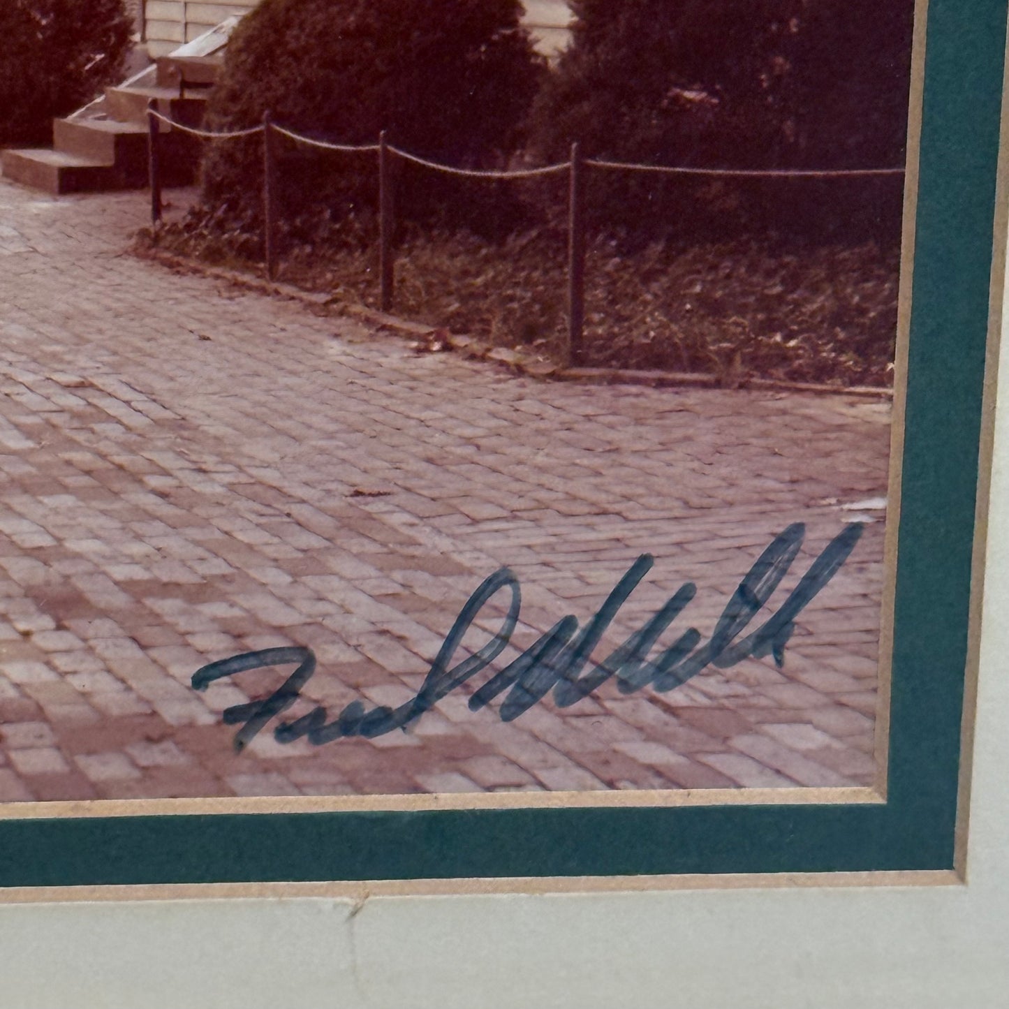 Fred Miller English Coffee House Williamsburg Signed Framed Photo