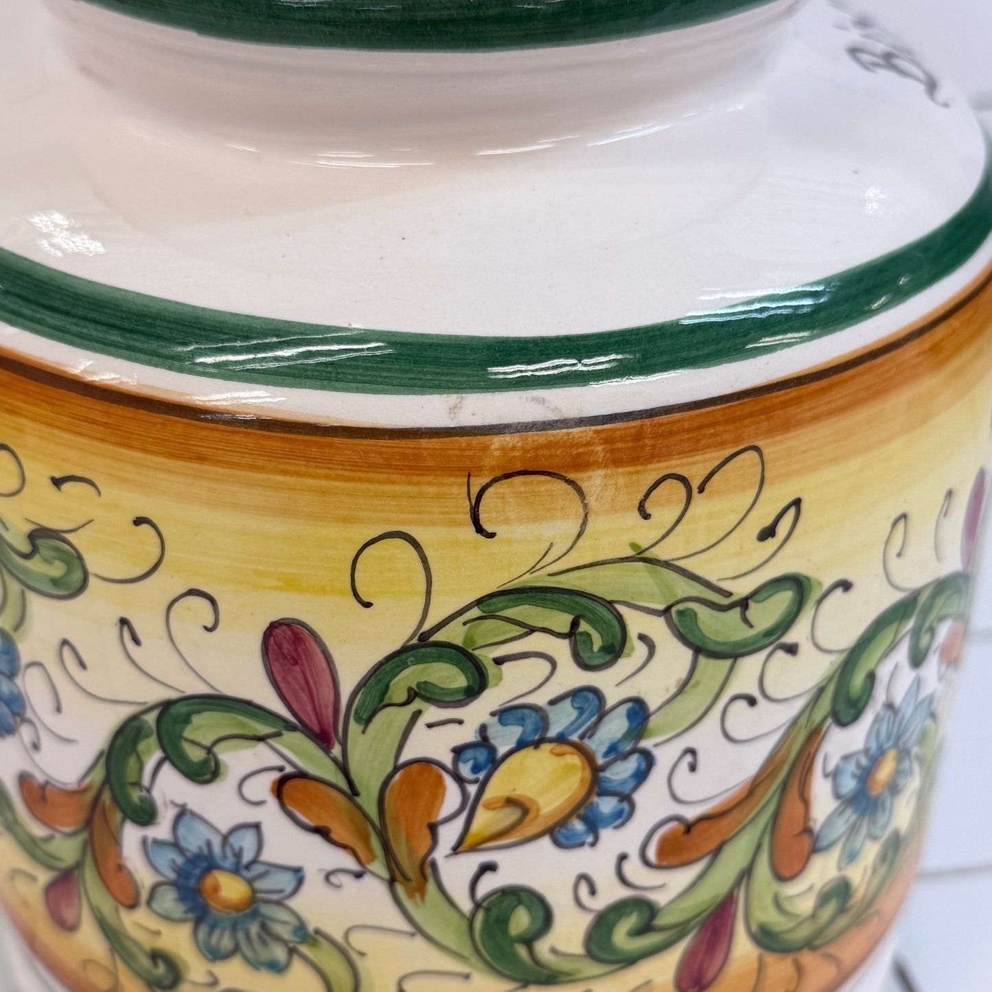 Ceramiche Casola Positano Italy Biscotti Cookie Jar