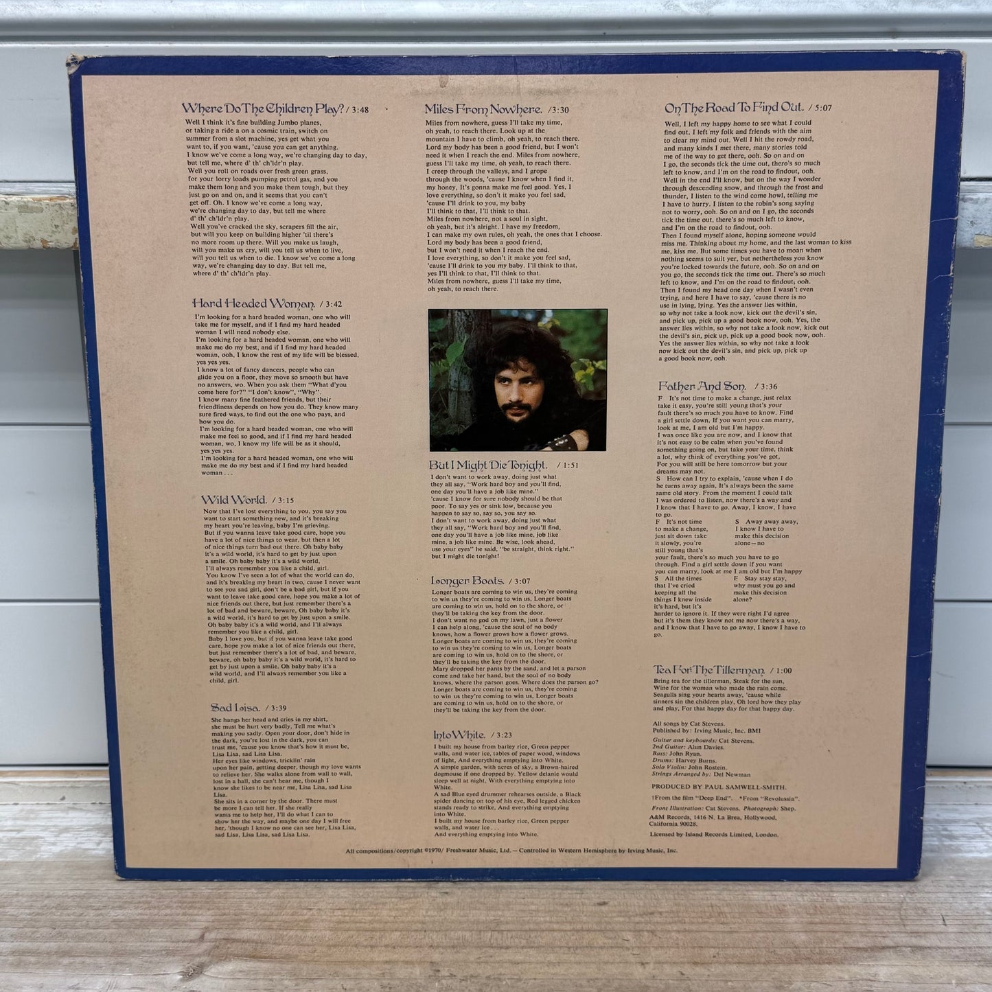 Cat Stevens Tea for the Tillerman Vinyl Record, 1970
