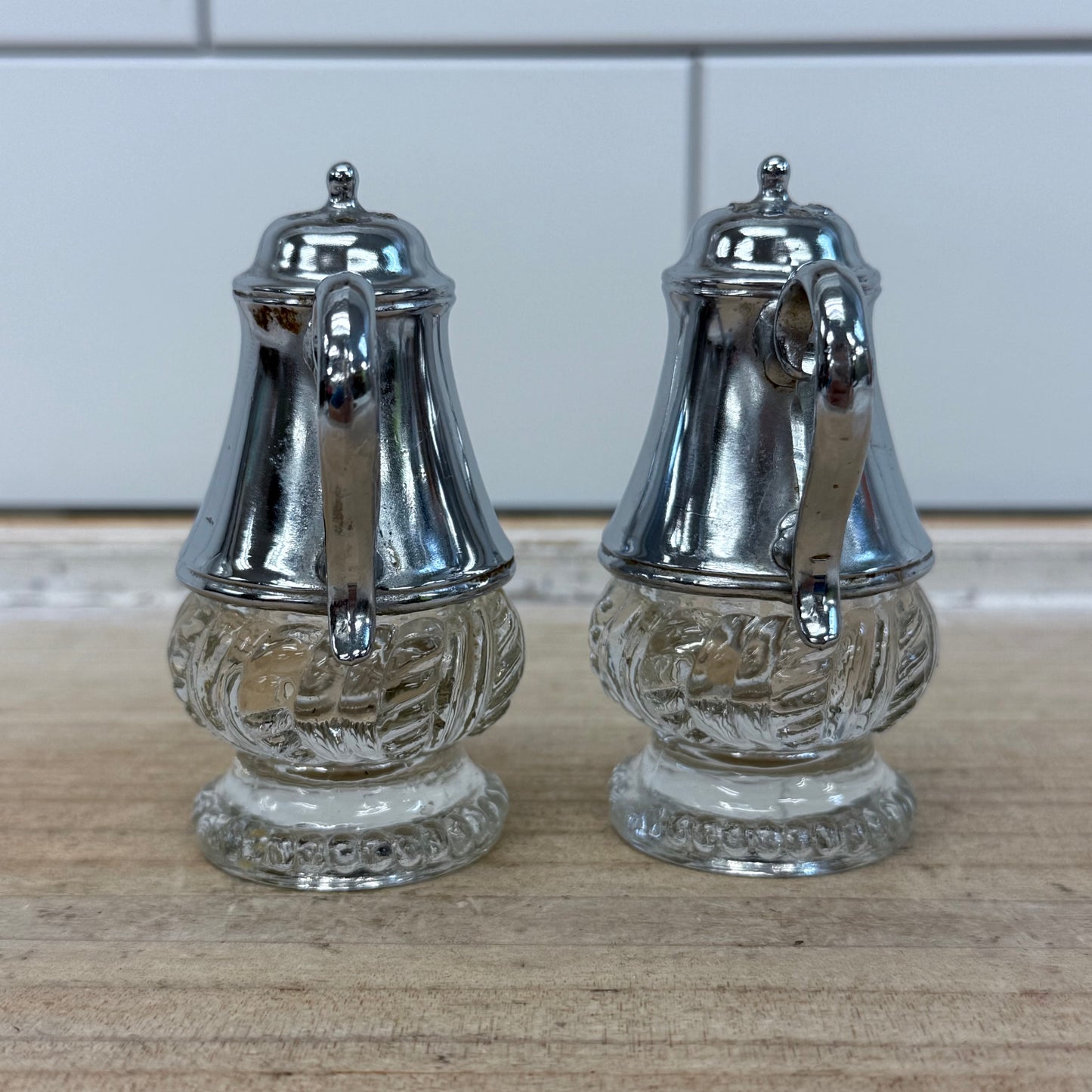 Teapot Salt & Pepper Set, Silver plate