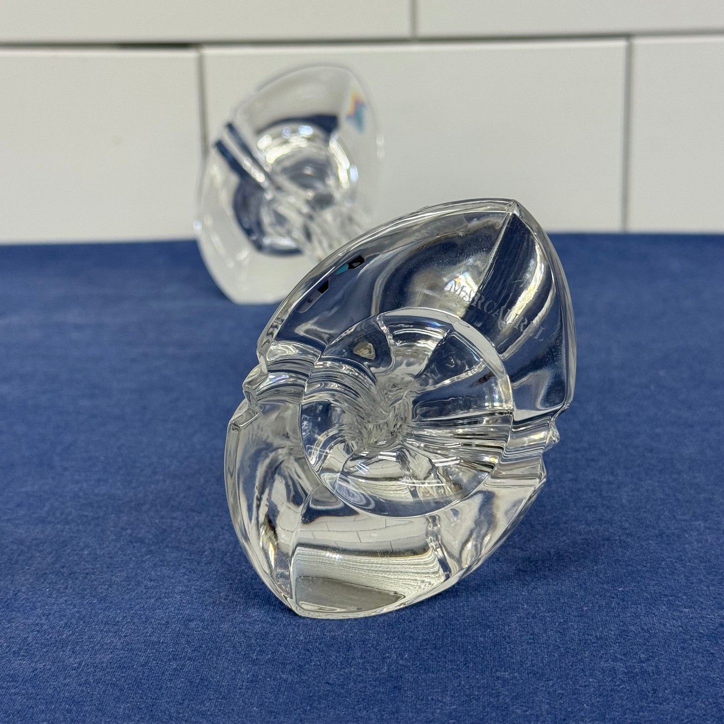 Marc Aurel Candle Holder, Lead Crystal