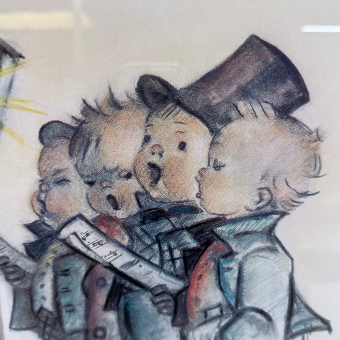 Goebel Hummel Streetlight Choir Framed Art Print