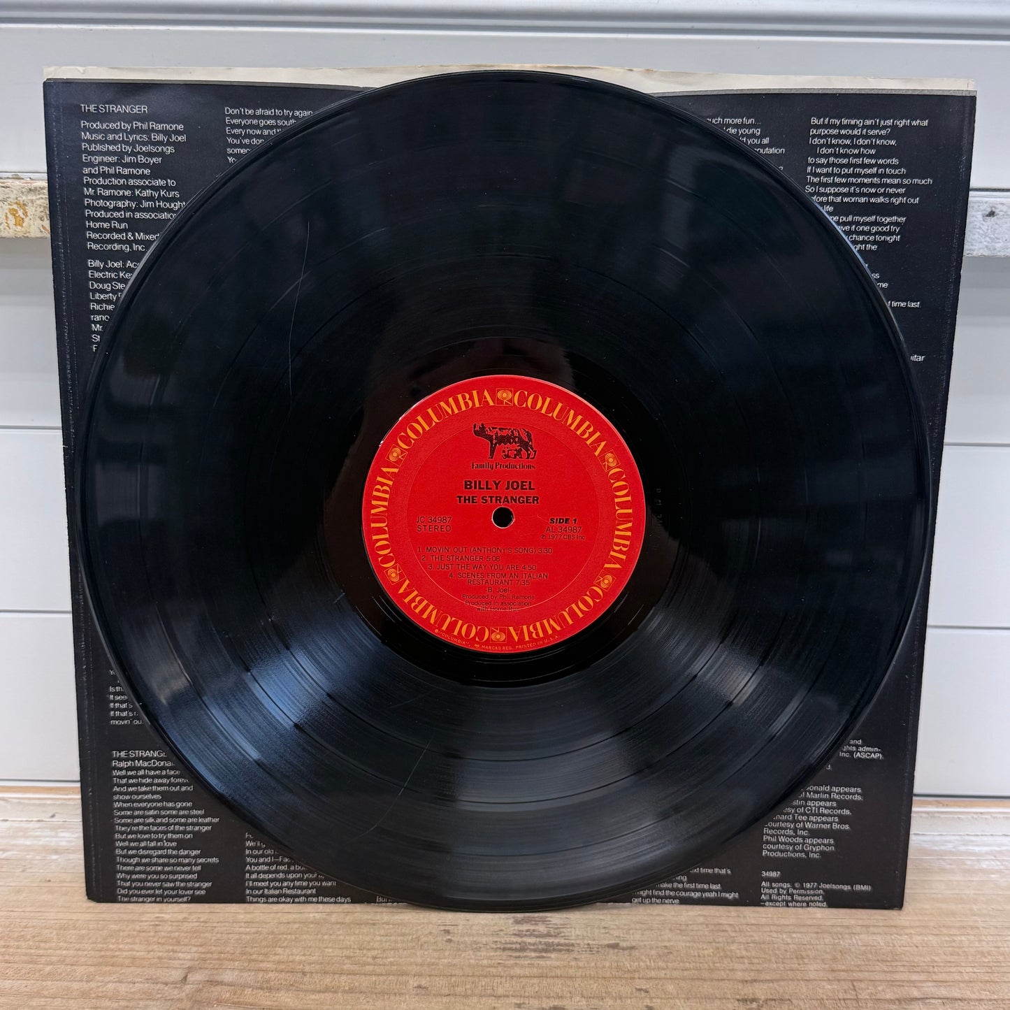 Billy Joel The Stranger Vinyl Record LP 1977 #JC34987