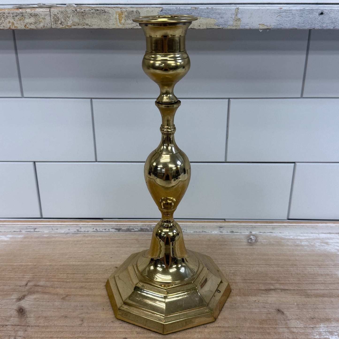 Brass Candlestick Holders Assorted Set of 5 Decor