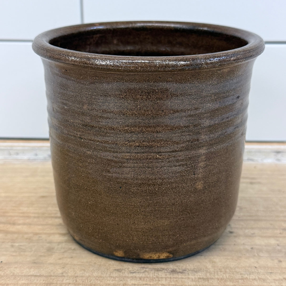 Liberty Pottery Ohio Brown Stoneware Crock