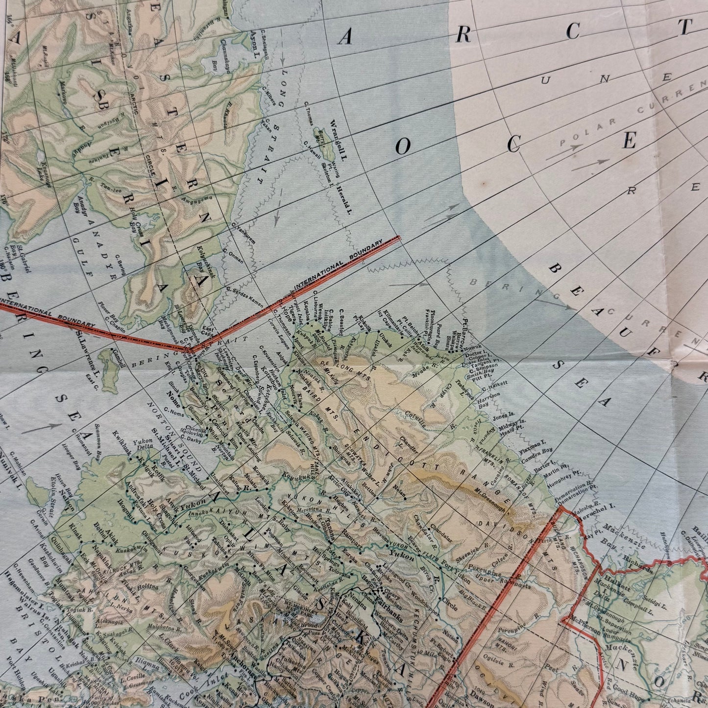 National Geographic North America Antique Folding Map 1924