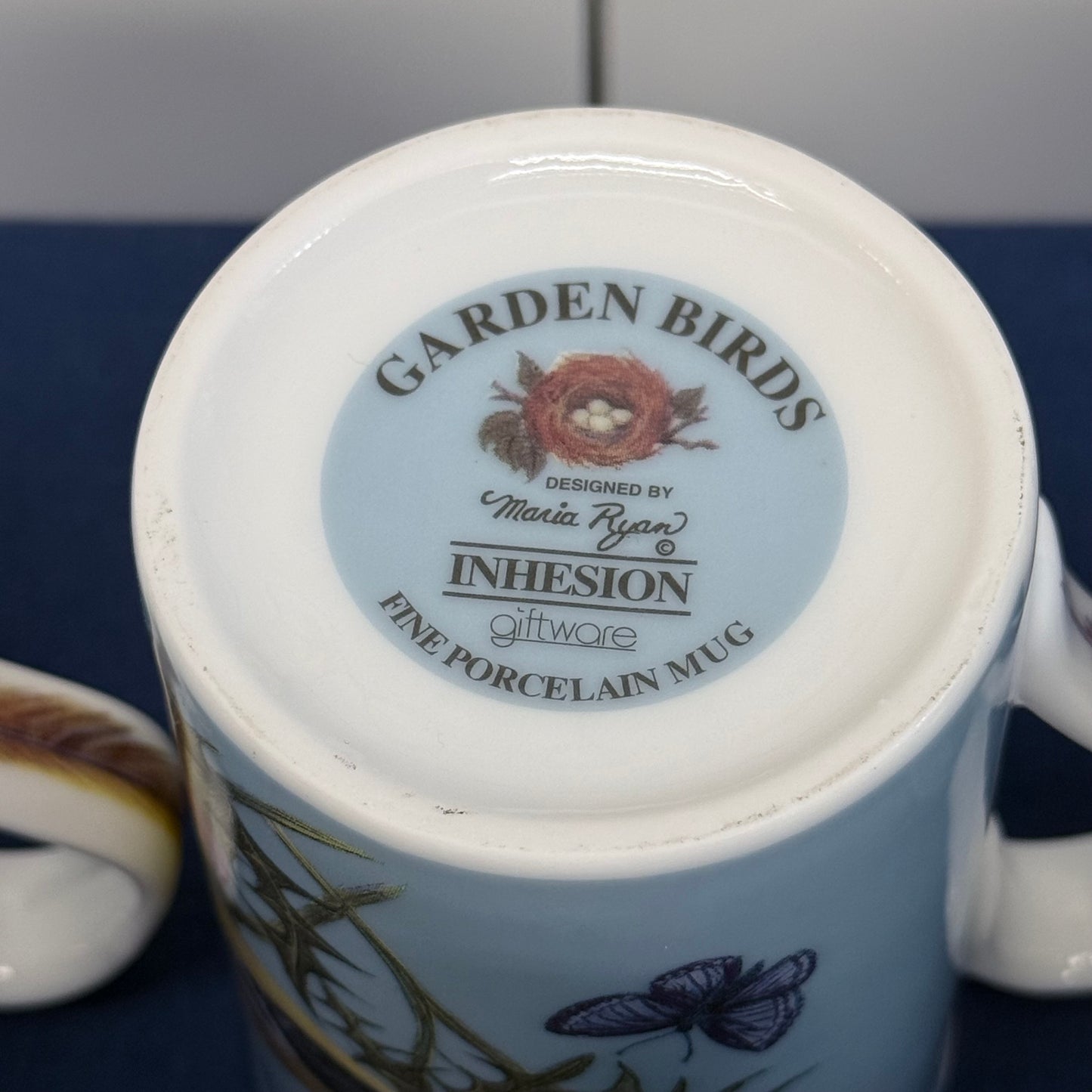 Inhesion Garden Birds Mug Set of 7 by Maria Ryan Porcelain