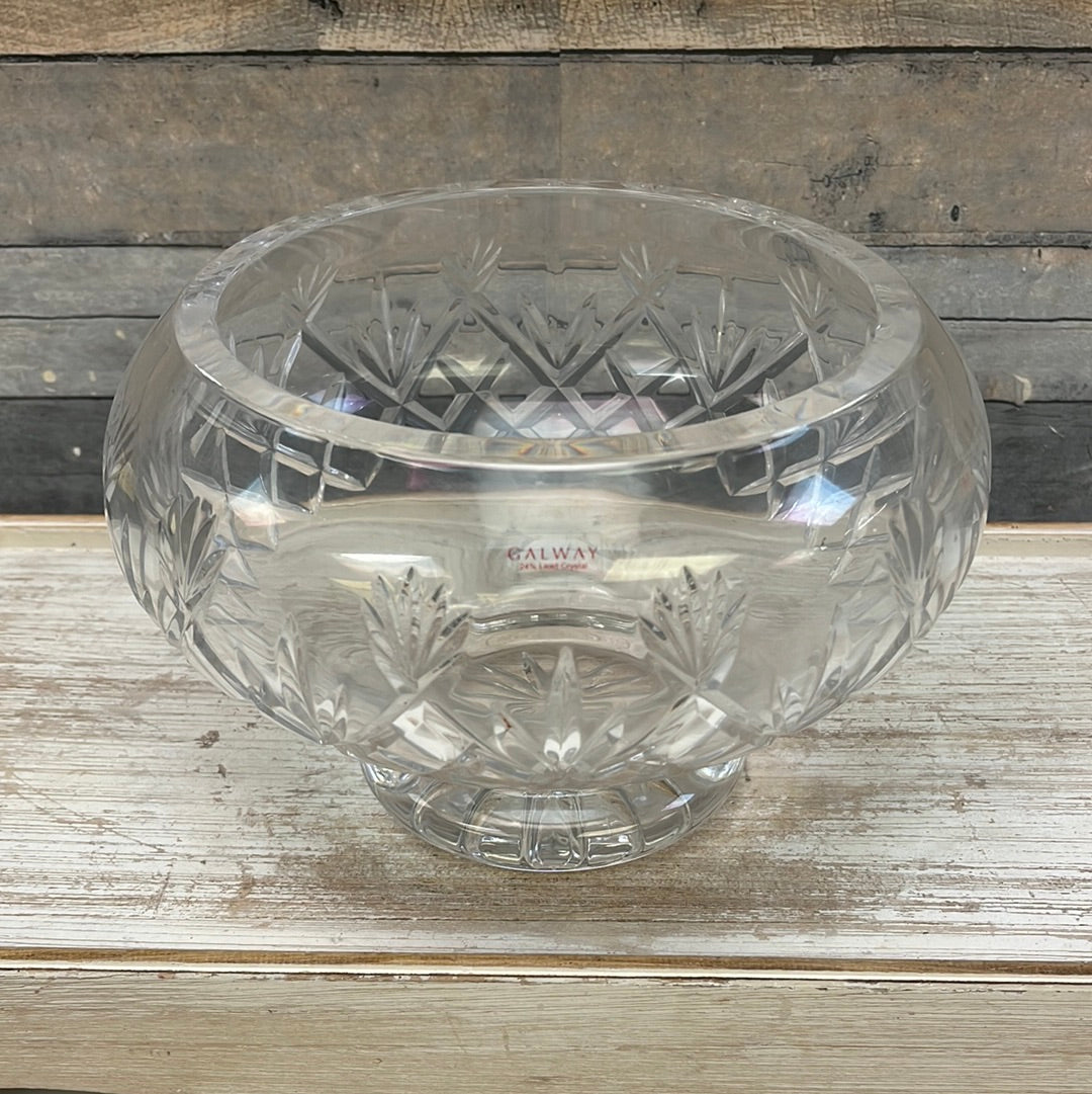 Galway Irish Lead Crystal Pedestal Bowl