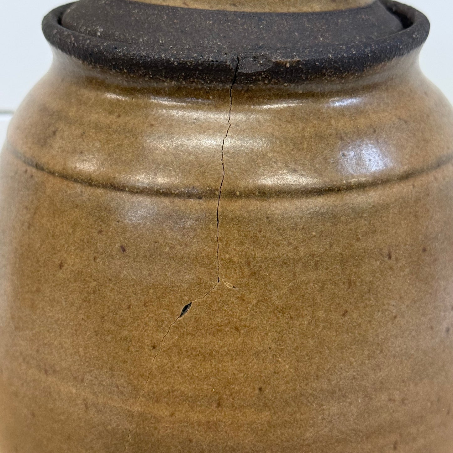 Studio Art Pottery Stoneware Lidded Jar Handmade Signed