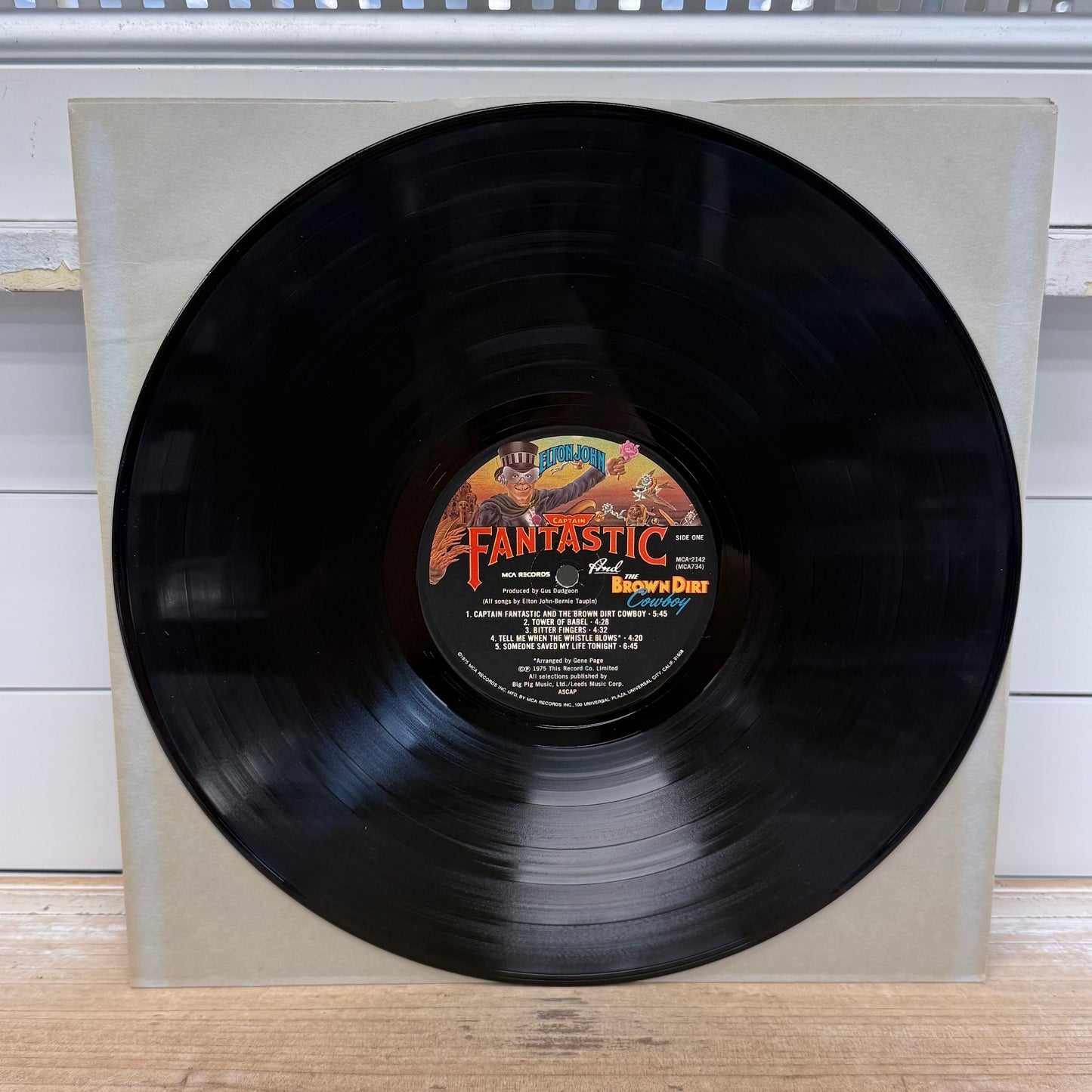 Elton John Captain Fantastic Vinyl Record 1975 #MCA-2142