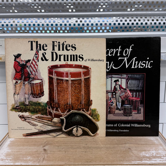 Colonial Williamsburg Fife & Drum Vinyl Records Lot of 2 LPs