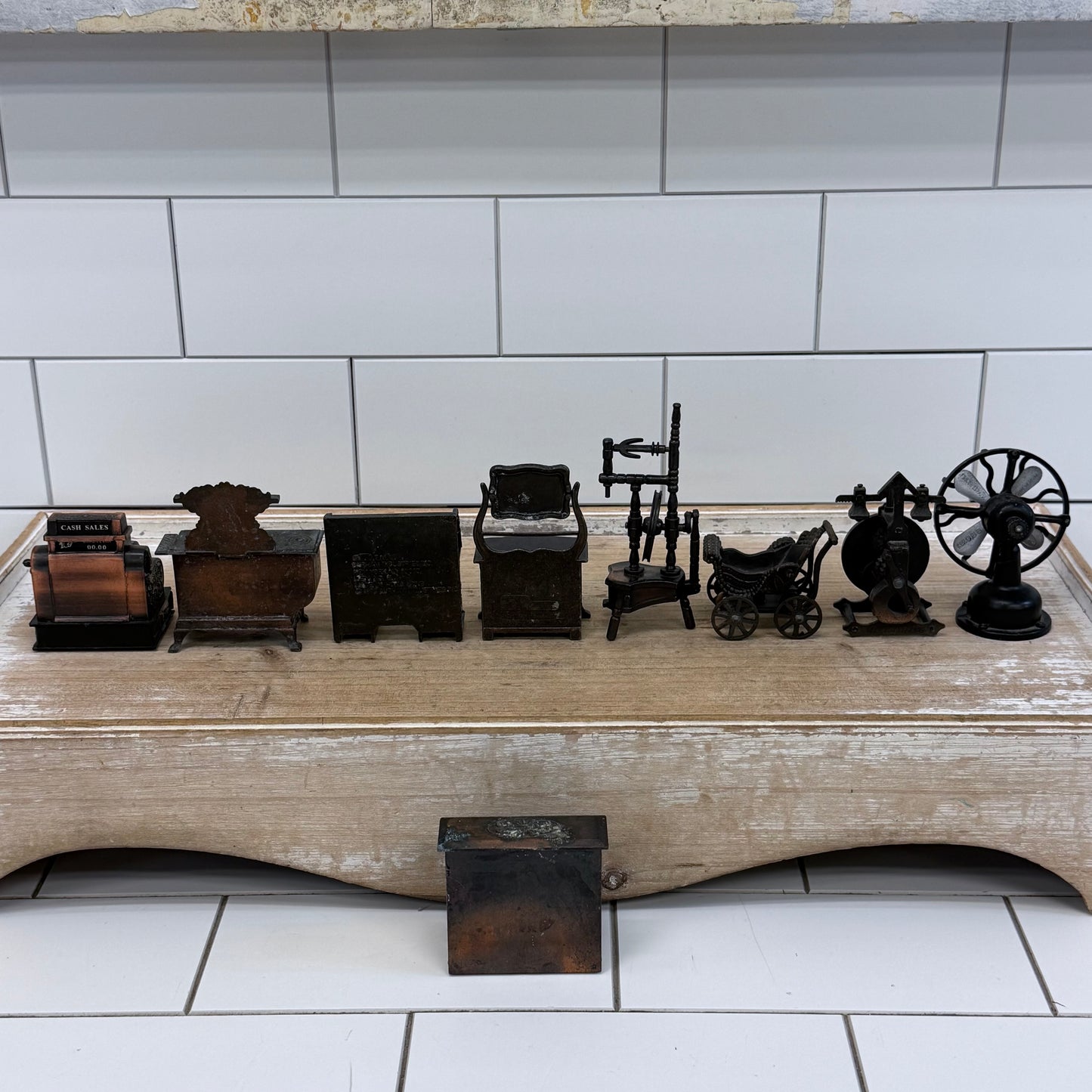 Vintage Die-Cast Miniatures Pencil Sharpeners Lot of 9 1970s