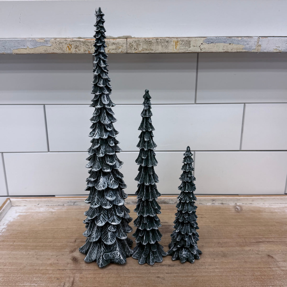 Department 56 Village Pencil Pines Set of 3 Trees #5246-9