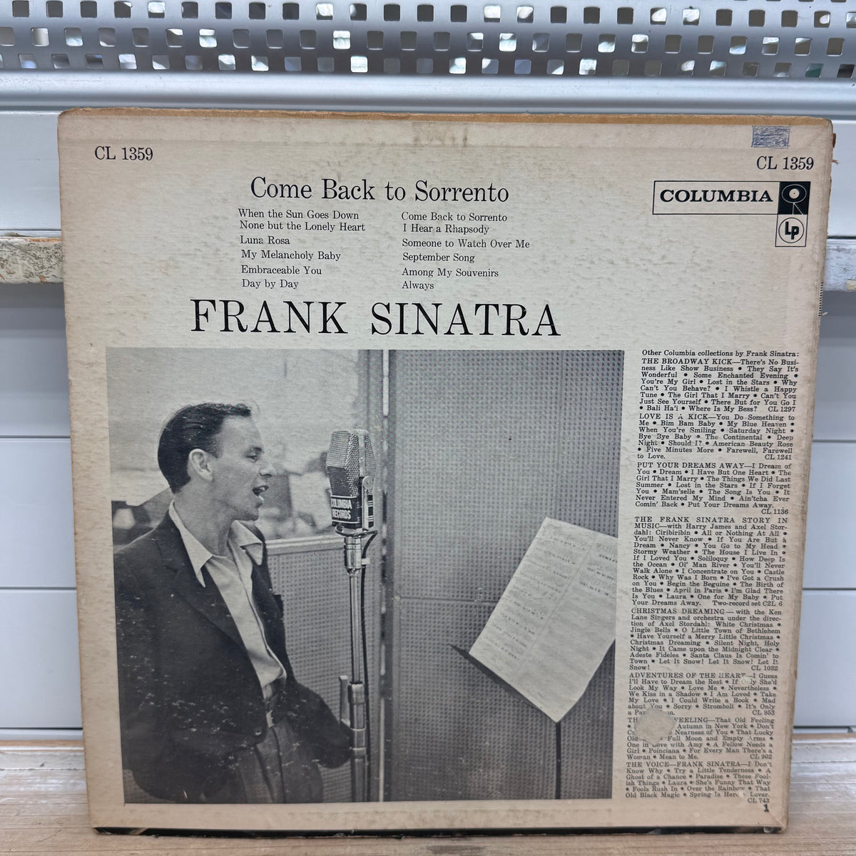 Frank Sinatra Come Back to Sorrento Vinyl LP 1959 - CL 1359