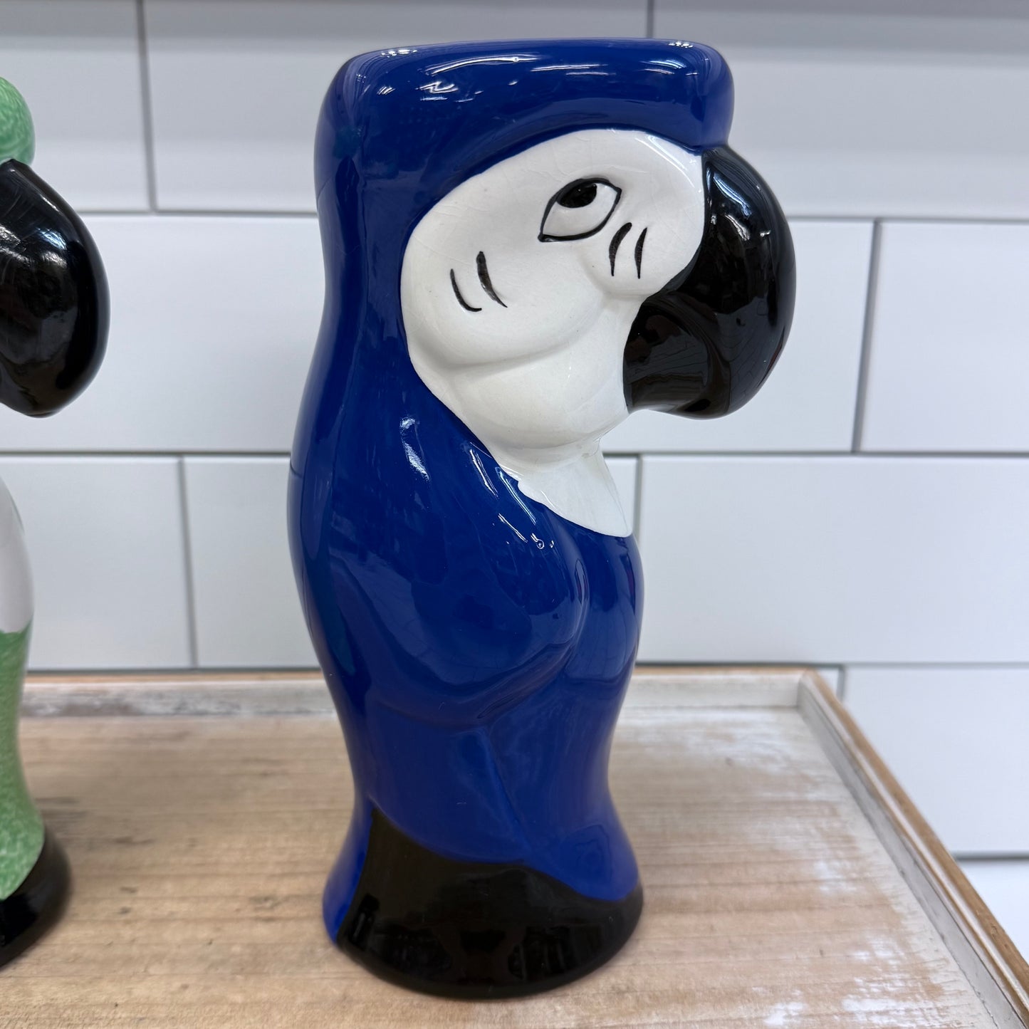 Macaw Parrot Cocktail Mugs Set of 3 Ceramic Tiki Bar Decor