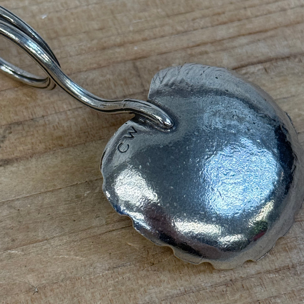Colonial Williamsburg Apple Shell Tea Caddy Spoon