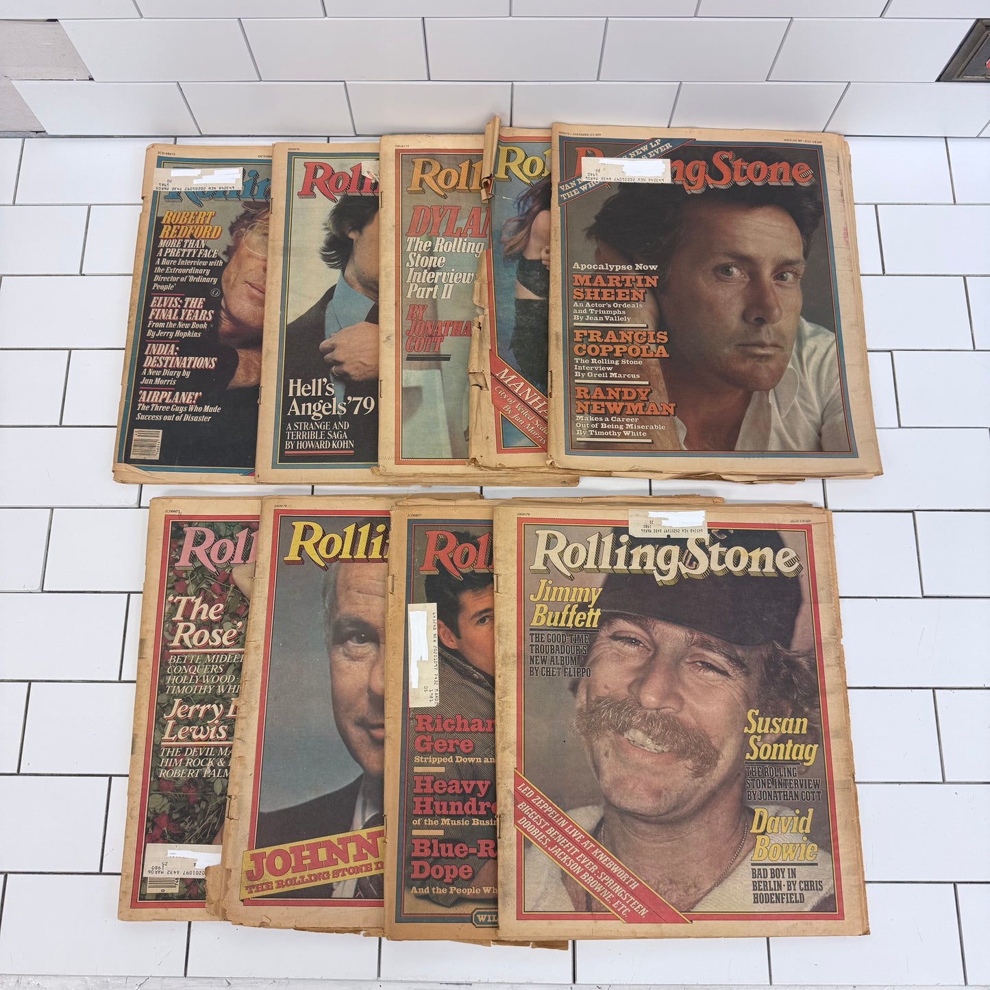 Rolling Stone Magazines Lot of 9 Vintage Issues 1979-1980