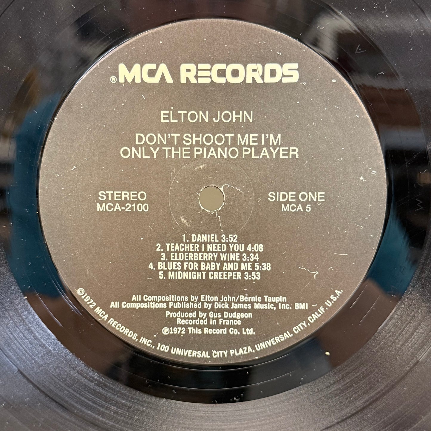 Elton John Don't Shoot Me I'm Only the Piano Player LP 1972 #MCA-2100