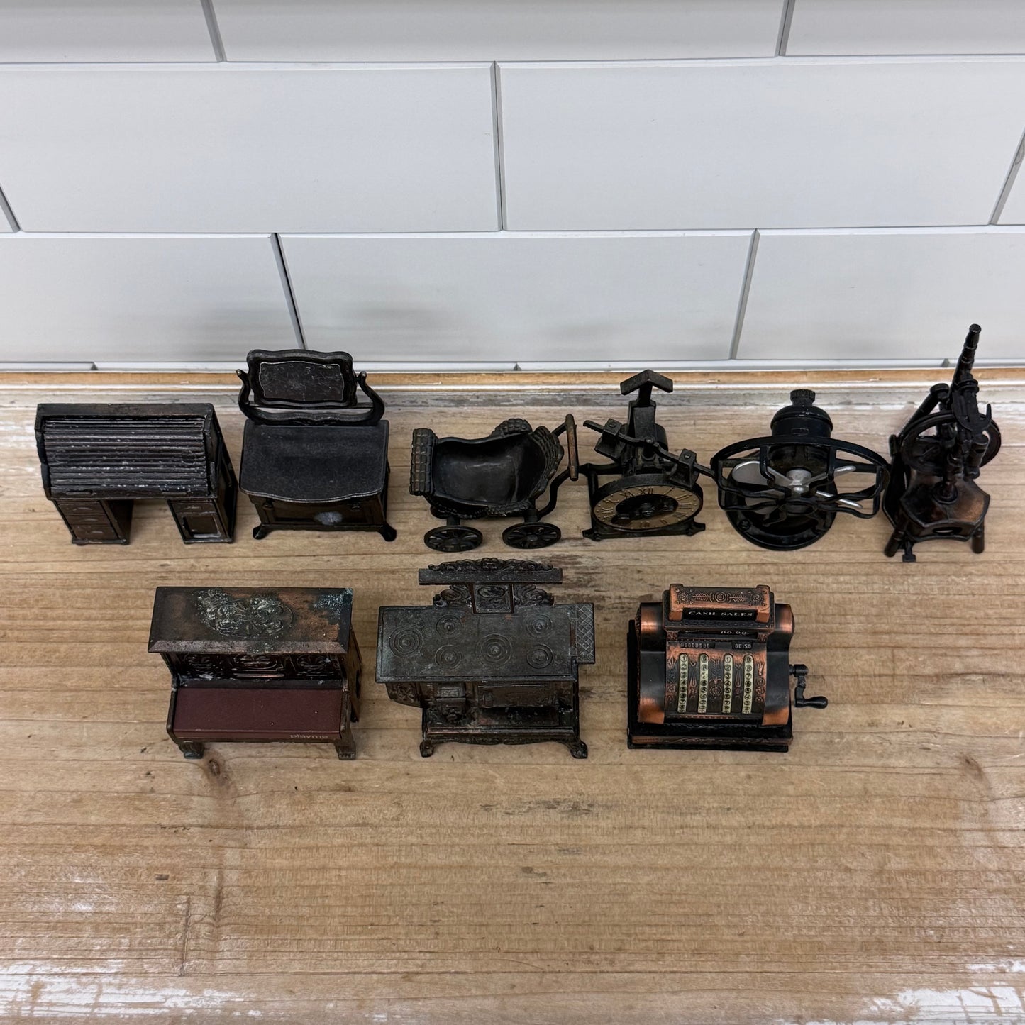 Vintage Die-Cast Miniatures Pencil Sharpeners Lot of 9 1970s