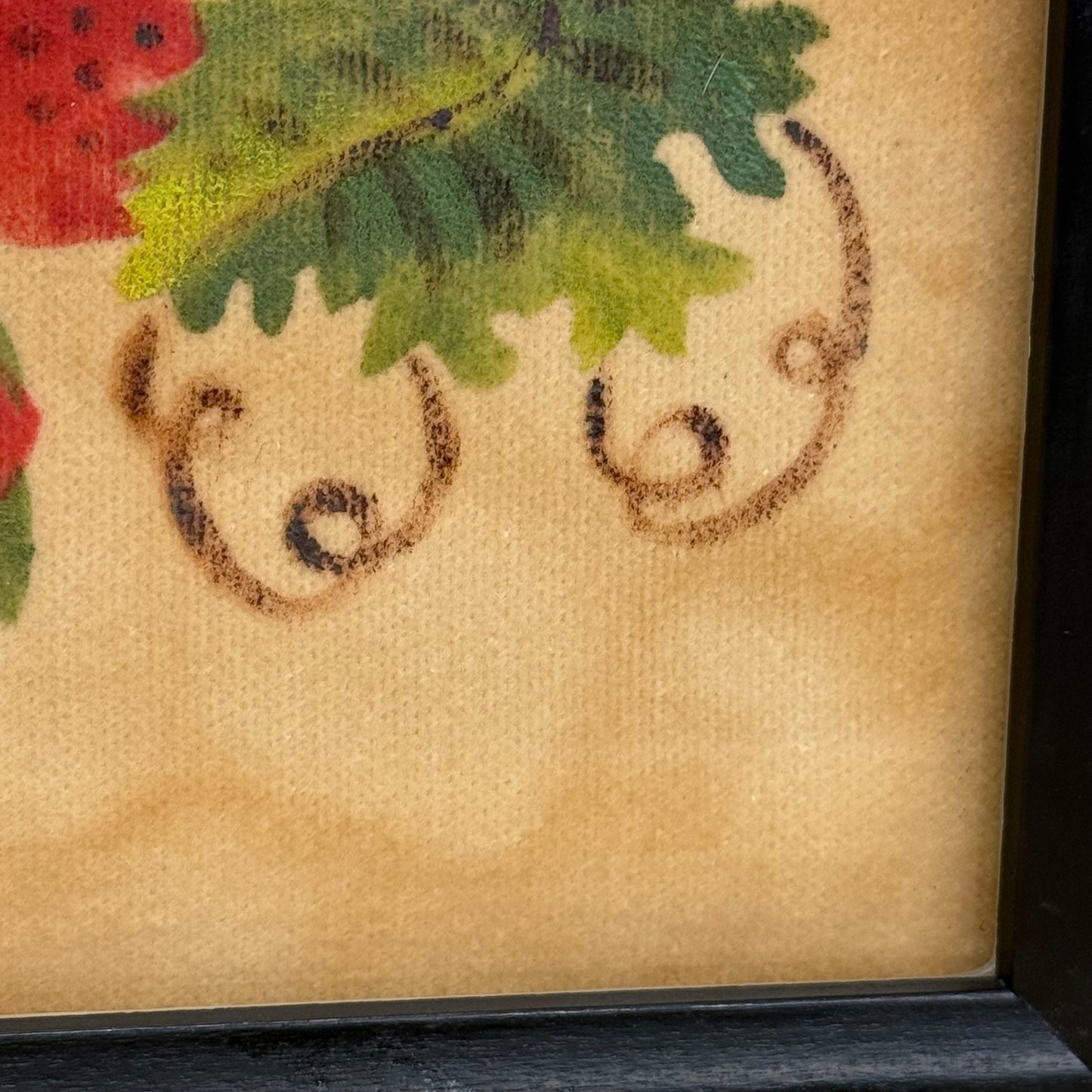 Fruit Theorem Painting Vintage Colonial Revival Folk Art