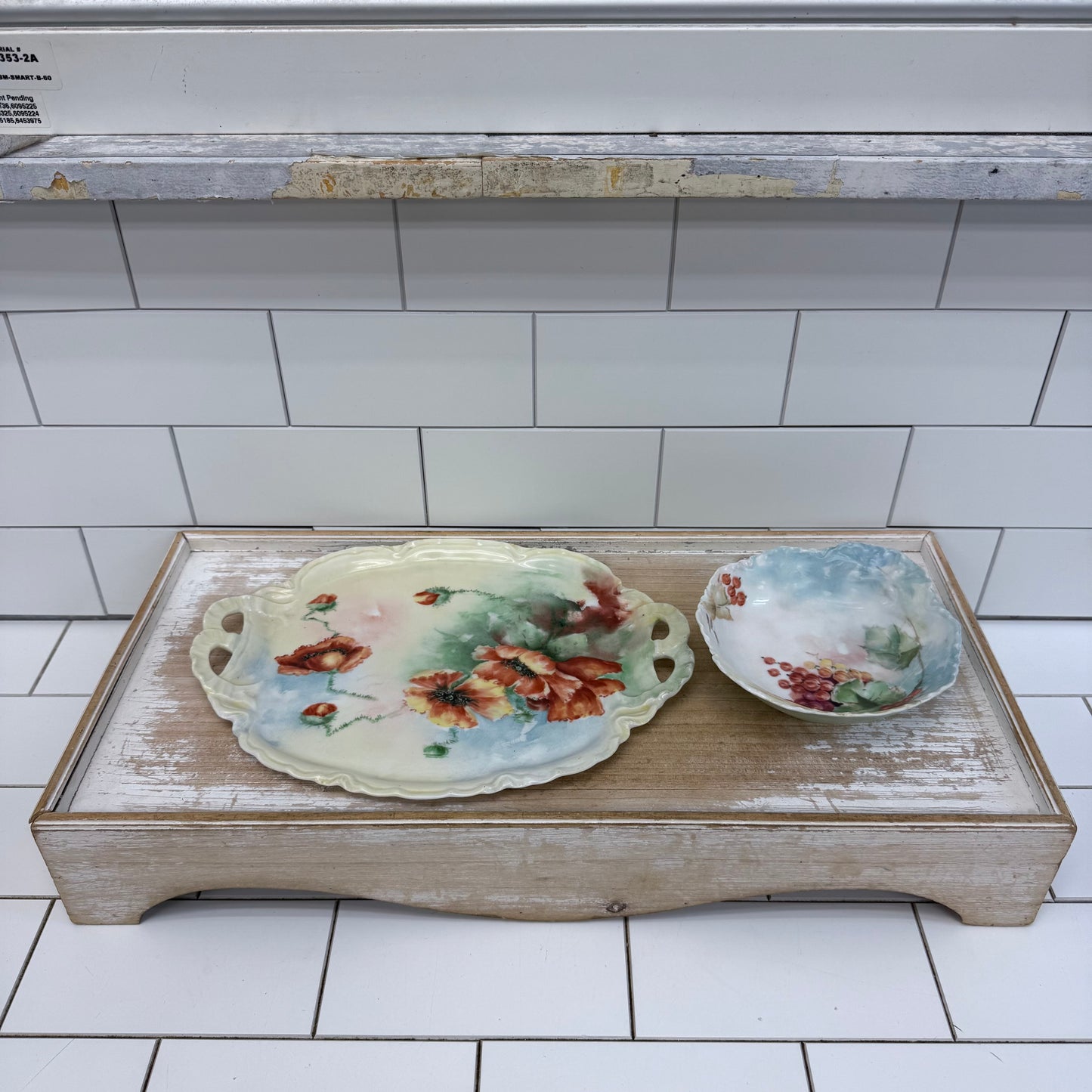 Haviland & Co Limoges Porcelain Serving Tray and Bowl Set