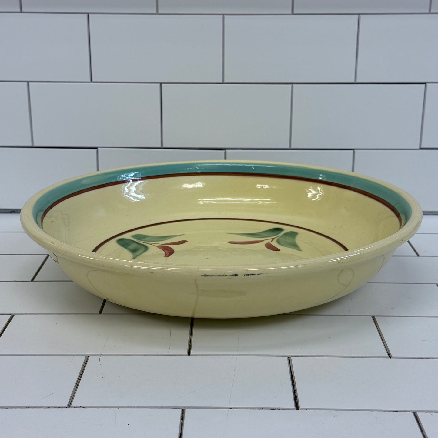 Robinson Ransbottom Floral Stoneware Bowl 1950s