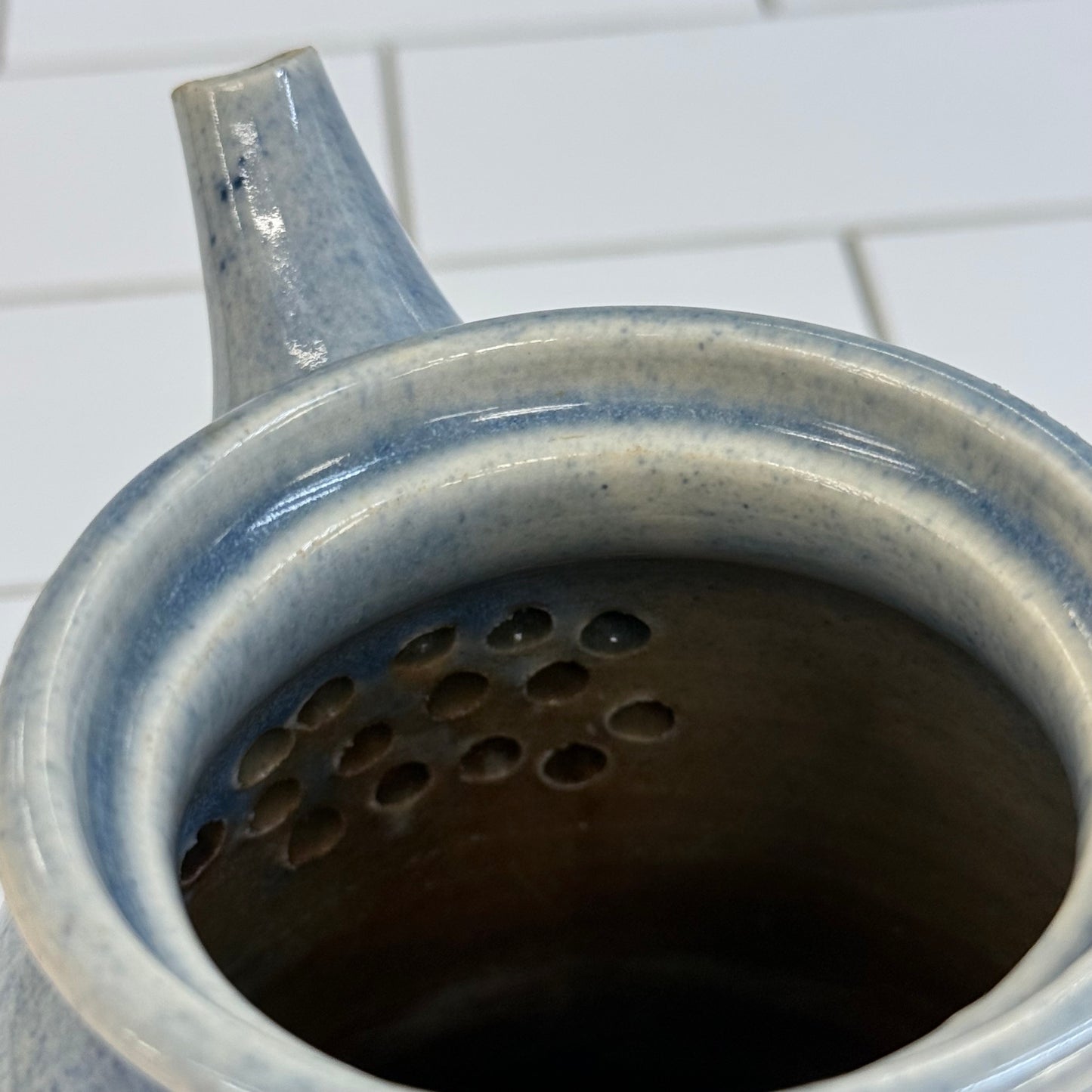 Studio Art Pottery Drip Glaze Teapot, Ceramic