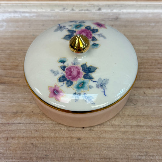 Franciscan Kaolena Fine China Powder Jar, 1940s