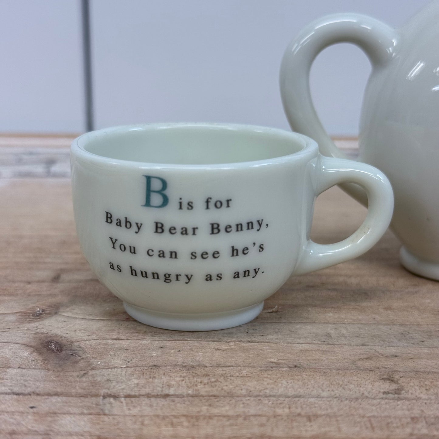Midwest Cannon Falls Alphabet Bear Child Tea Set Porcelain