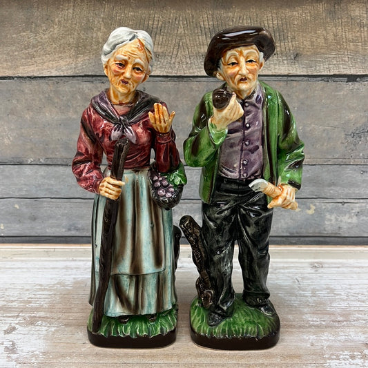 Vintage Wales Porcelain Figurines, Set of 2