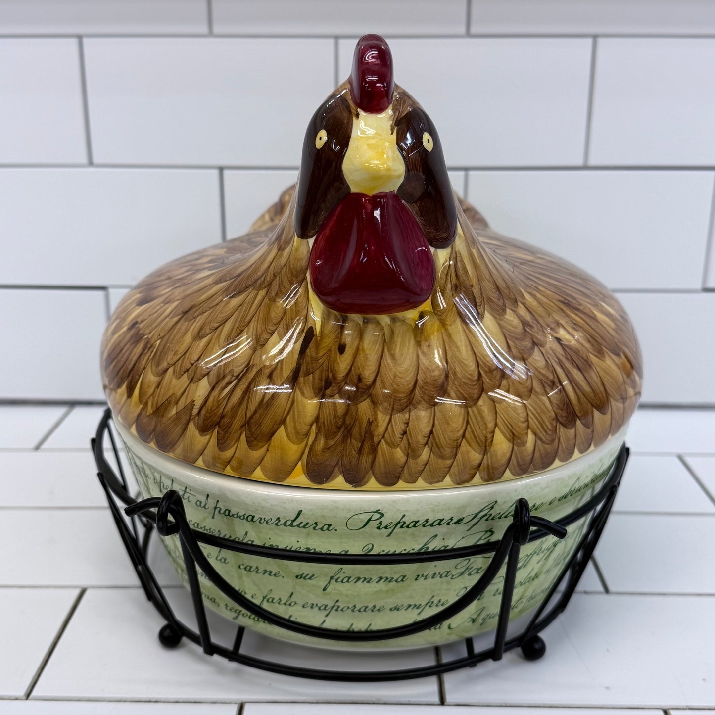 Temp-tations Toscana Chicken Casserole Dish with Metal Basket