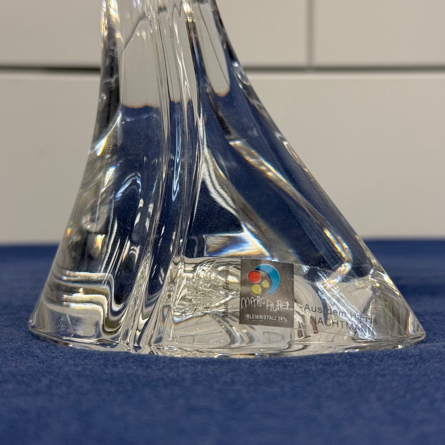 Marc Aurel Candle Holder, Lead Crystal