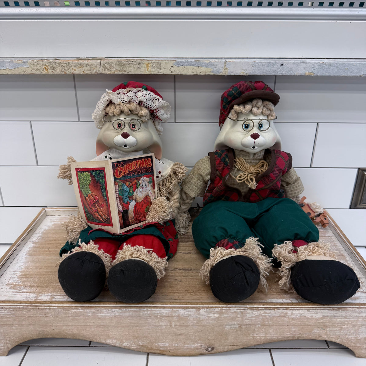 House of Lloyd Christmas Bunny Dolls Grannie Flo & Grandpa Lloyd