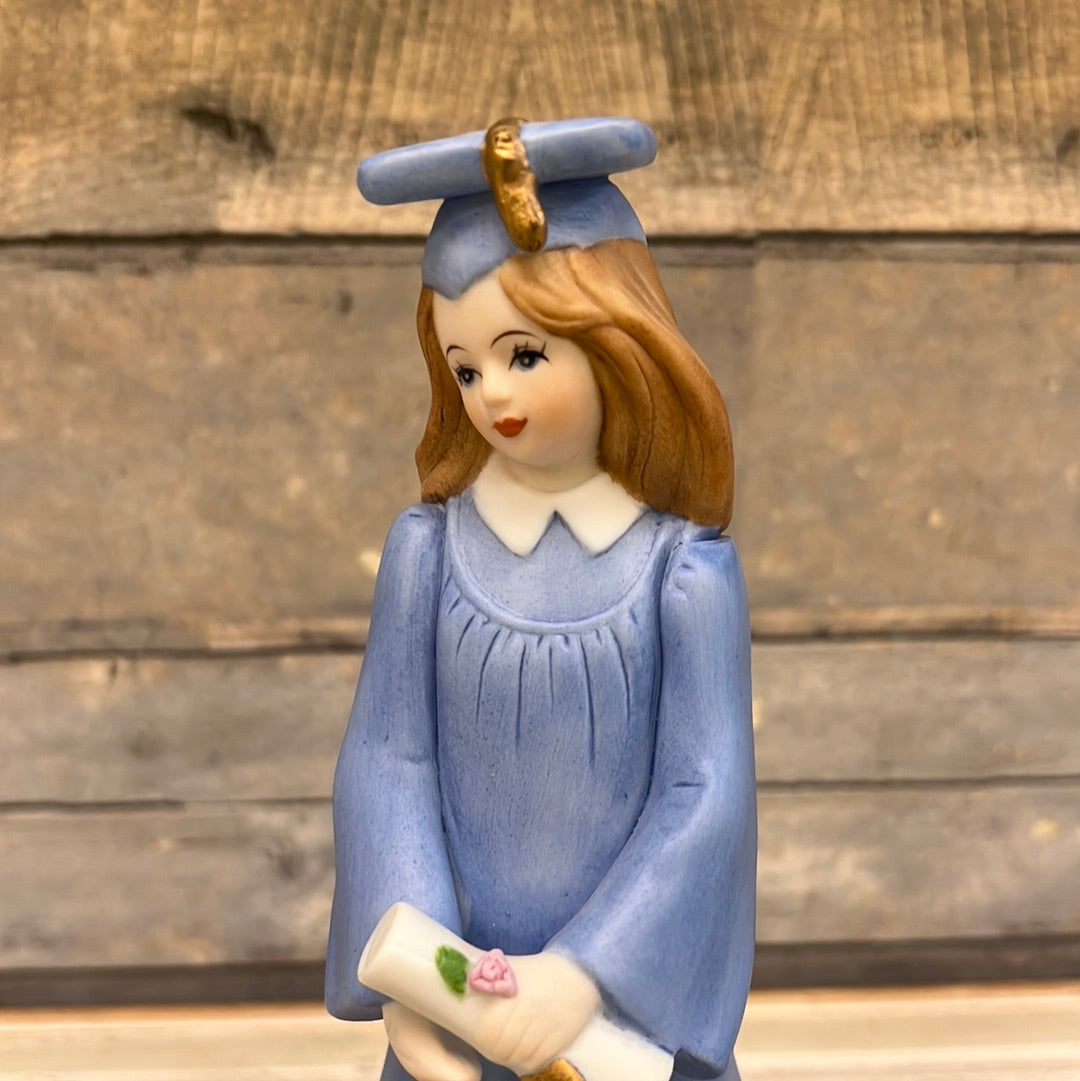 Enesco Growing Up Girls Graduation Porcelain Figurine, 1991