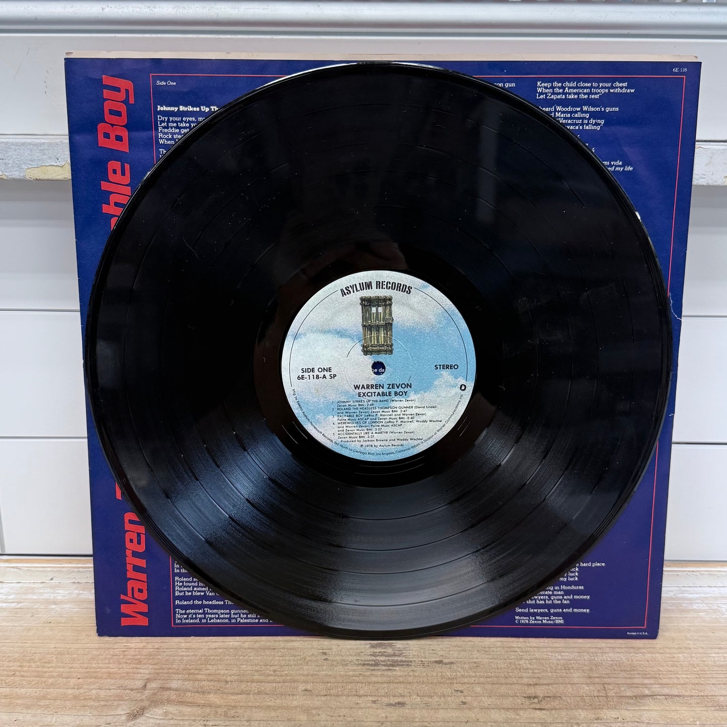 Warren Zevon Excitable Boy Vinyl Record 1978 #6E118