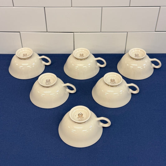 Lenox Mansfield Teacups & Saucers Set of 6 circa 1950