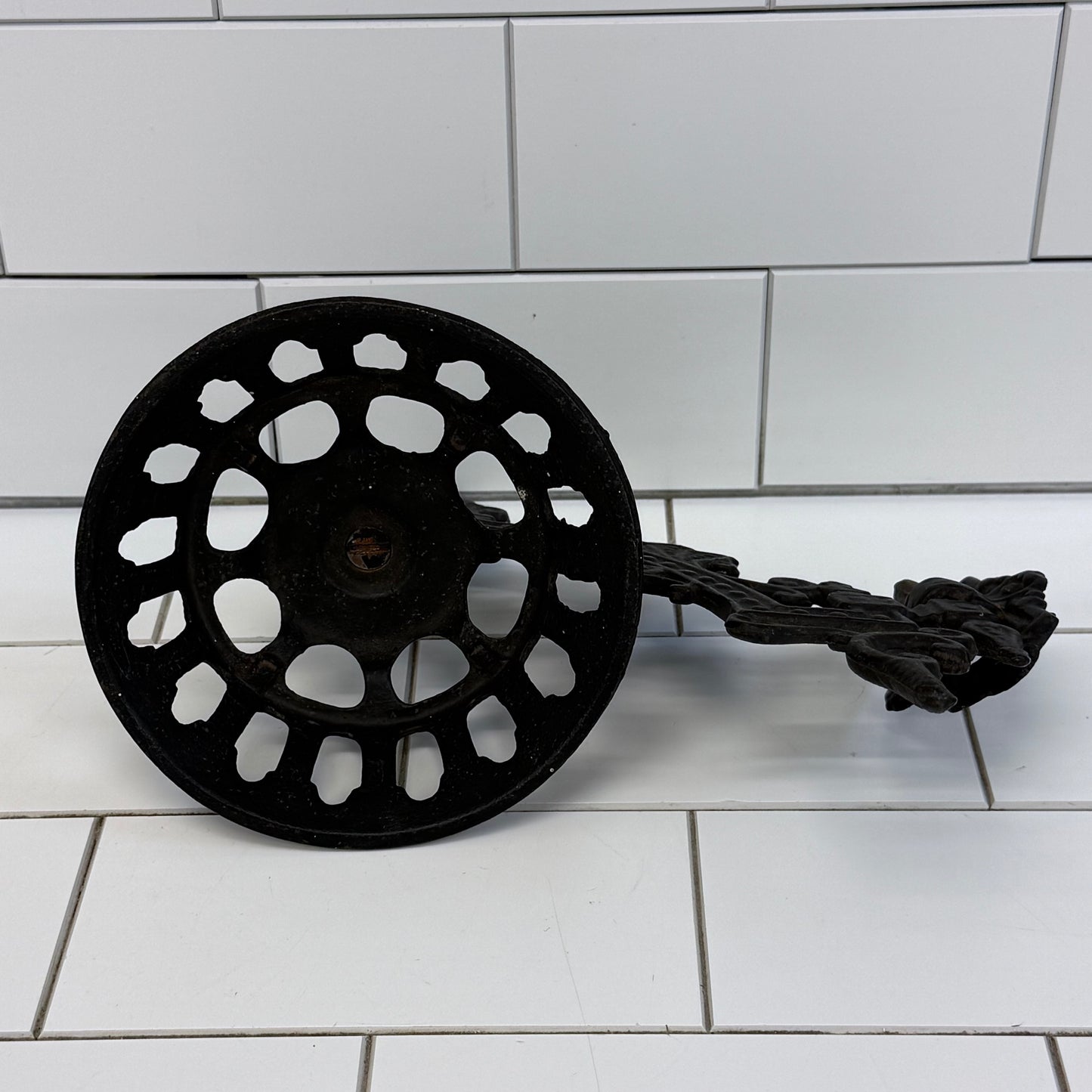 Victorian Cast Iron Kerosene Oil Lamp Wall Bracket Holder