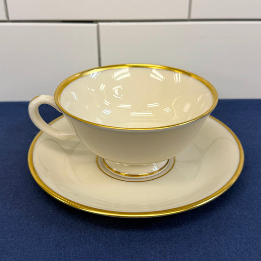 Lenox Mansfield Teacups & Saucers Set of 3 circa 1950