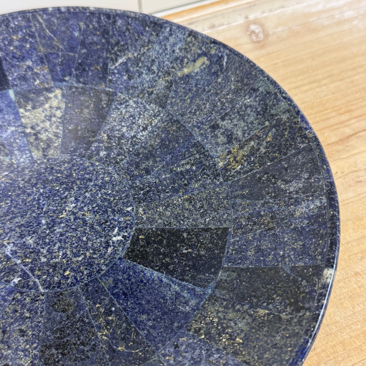 Lapis Lazuli Stone Bowl Blue Pedestal Dish