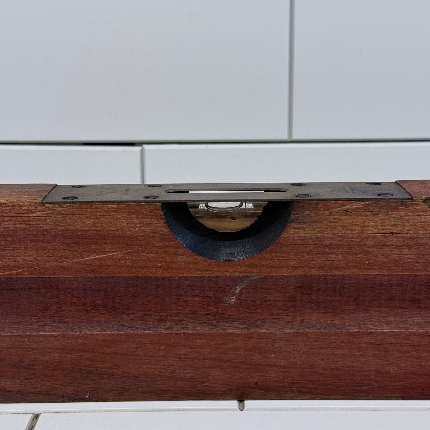 Stanley No. 3 Adjustable Cherry Wood Brass Level 30” 1920s-1930s